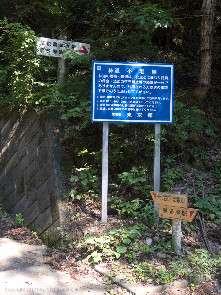 170708　石尾根への林道