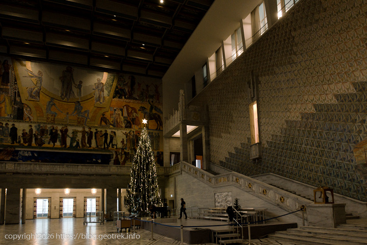 20241227 スカンジナビア・オスロ市庁舎ホール