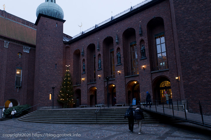 20241227 スカンジナビア・ストックホルム市庁舎の入り口