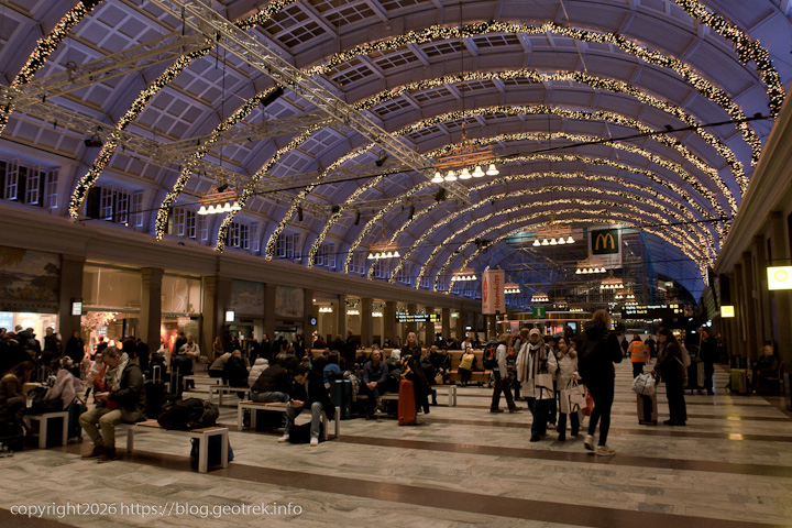 20241227 スカンジナビア・ストックホルム中央駅ホール