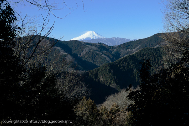 20250208北高尾山稜・富士見台から富士山