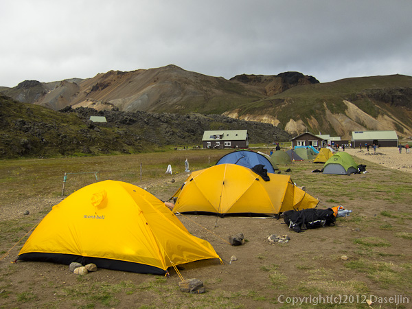 120808アイスランド、グリーンランドの旅・ランドマンナロイガルのキャンプ場