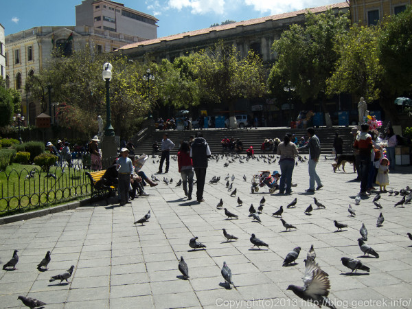 130908ボリビア、ラパスのムリリョ広場